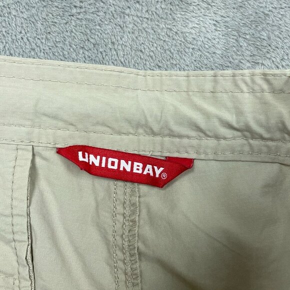Unionbay Khaki Mens Elastic Waist Shorts Lightweight Size 30 a0075 - Picture 3 of 7